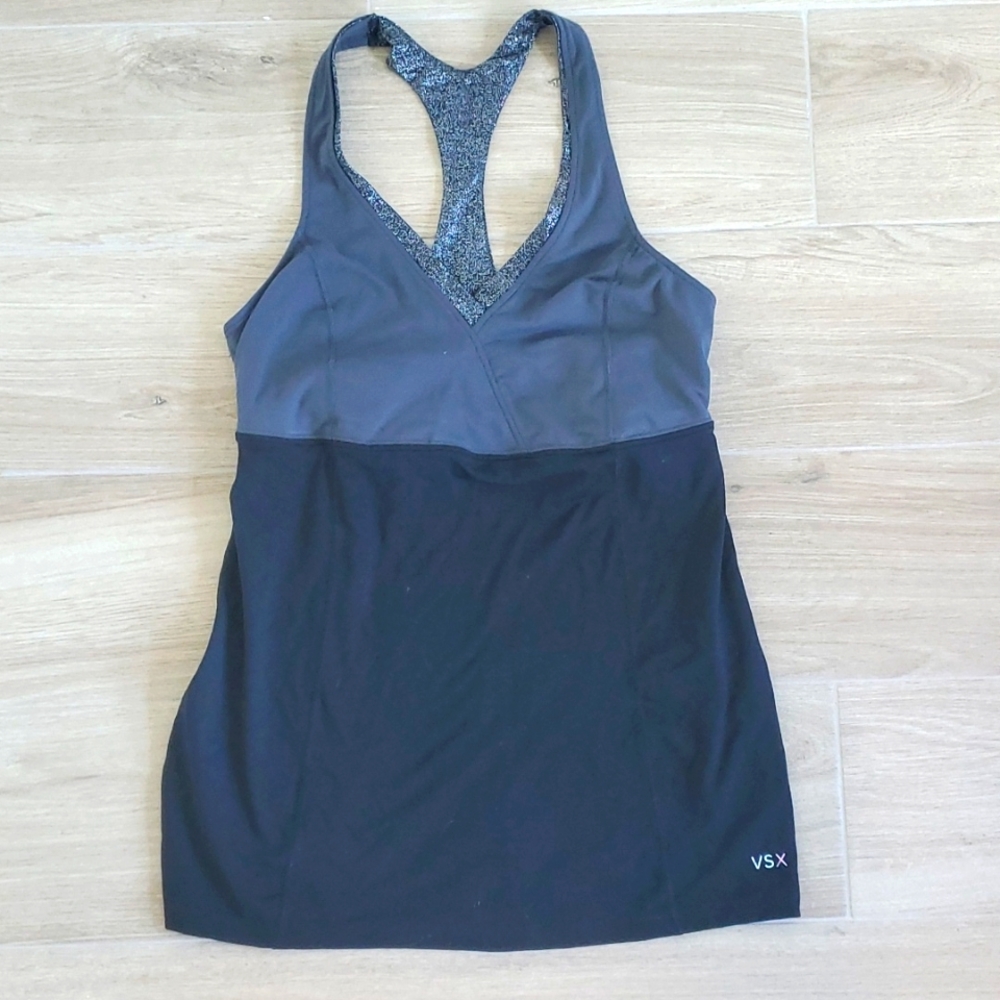 Victoria's Secret Gray and Black Tank Top